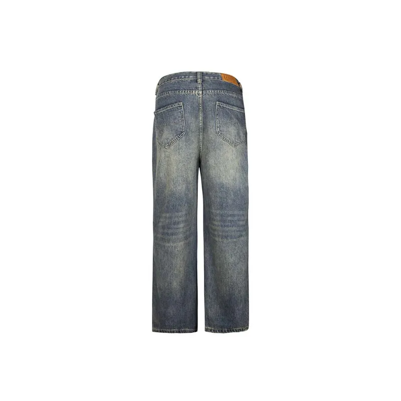 Hip Hop Loose Casual Letter Jeans-5