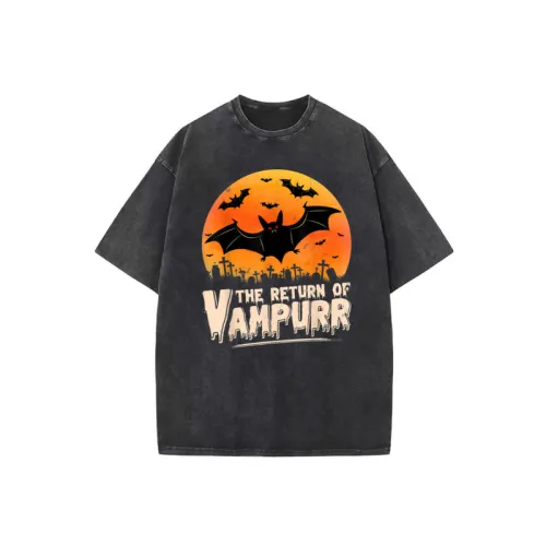 Retro Washed Old Printed Short-sleeved Hip-hop Loose T-shirt