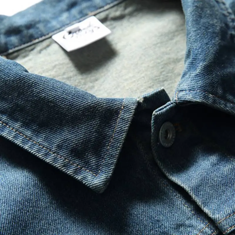 Fashion Washed Denim Jacket-2