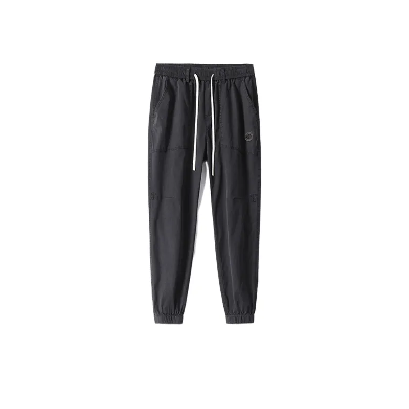 Elastic Waist Drawstring AComfortable Casual Cropped Pants-8