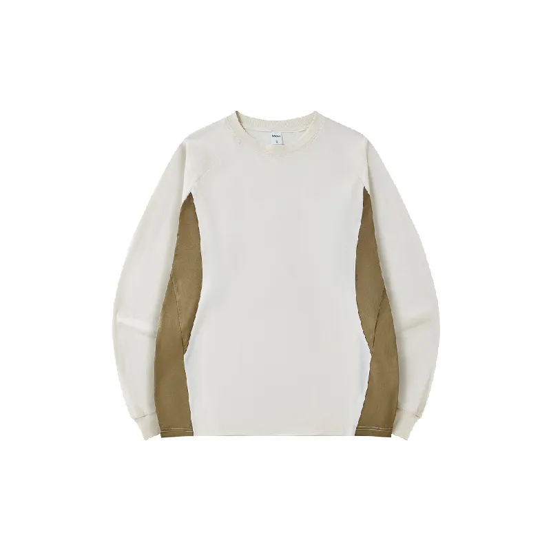 Simple Contrast Color 100% Polyester T Shirt-2