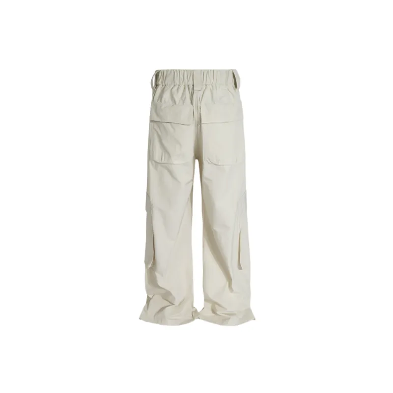 Fashionable Loose Straight Leg Cotton Casual Pants-1