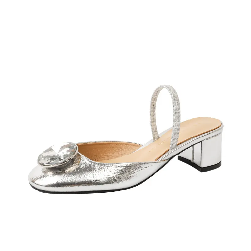Simple Rhinestone High Heels-0