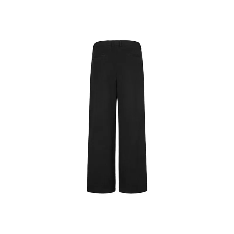 Casual Loose Blended Synthetic Fabrics Suit Trousers-1