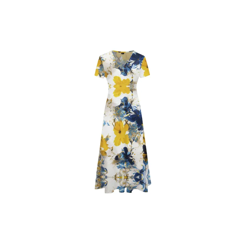Casual Loose 100D High Density Milk Silk Dress Women-0
