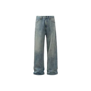 Retro Fashionable Washed Jeans