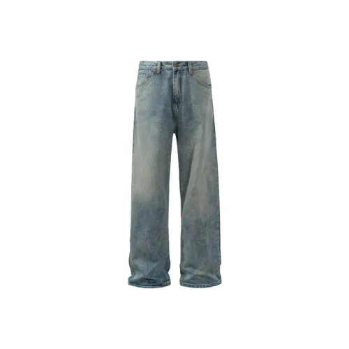 Retro Fashionable Washed Jeans