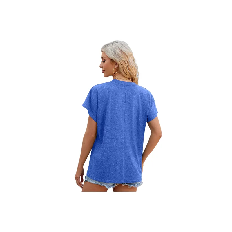 Plain Simple Colored Cotton T Shirt Women-9
