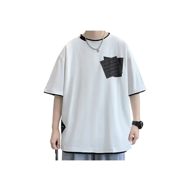 Fake Two Piece Versatile T Shirt-2