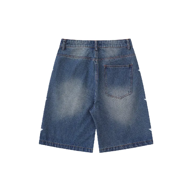 Retro Fashion Denim Shorts-1