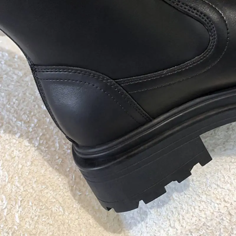 Contrast Color Fashionable Knee High Boots-9