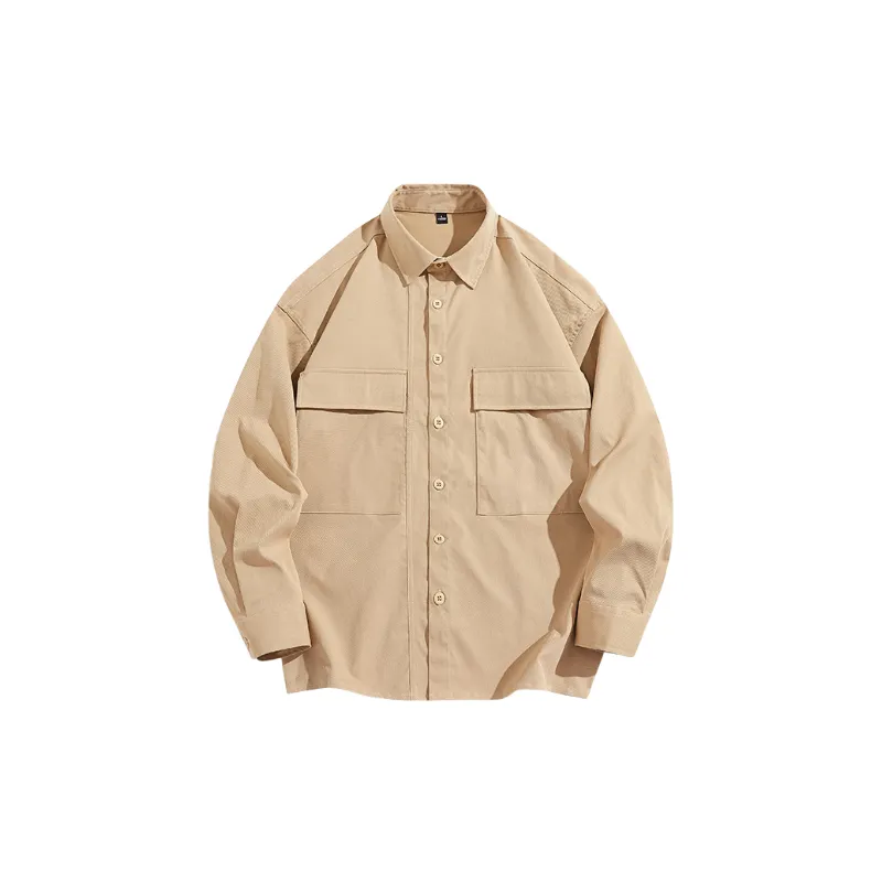 Fashionable Plain Silk Shirt-2