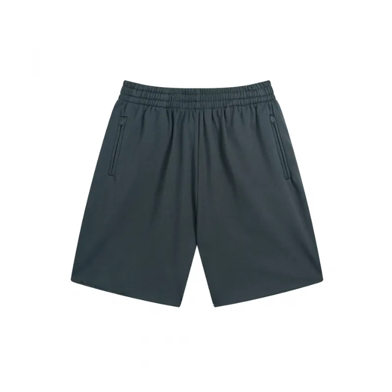 Heavy Solid Color Plus Size Loose Sports Shorts-0