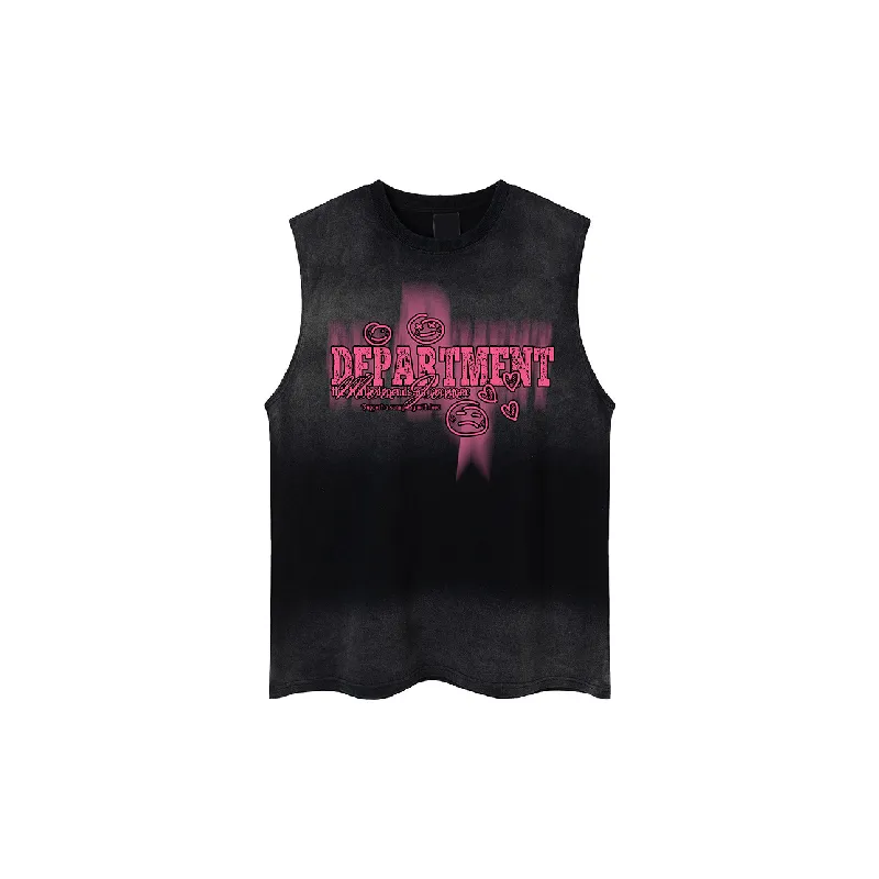 Retro Washed Cotton Vest Unisex-0