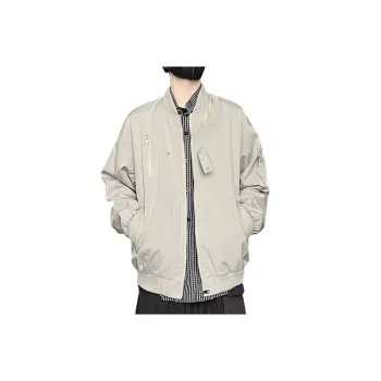 Loose Casual Blended Synthetic Fabrics Jacket