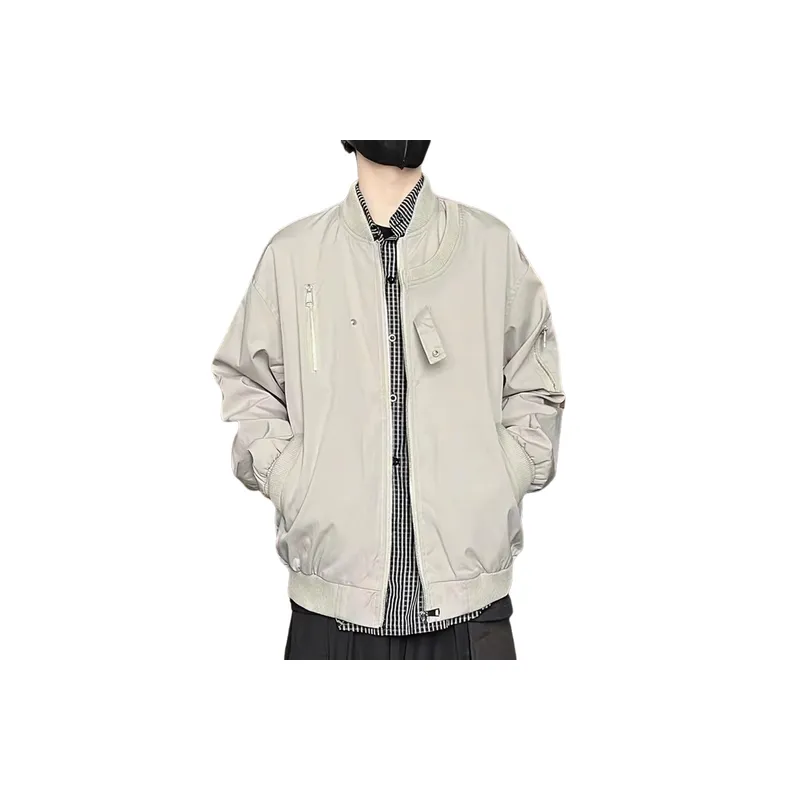 Loose Casual Blended Synthetic Fabrics Jacket-2