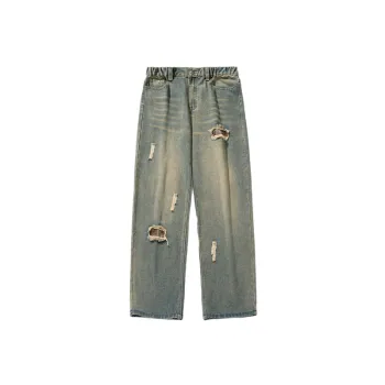 Casual Ripped Washed Jeans