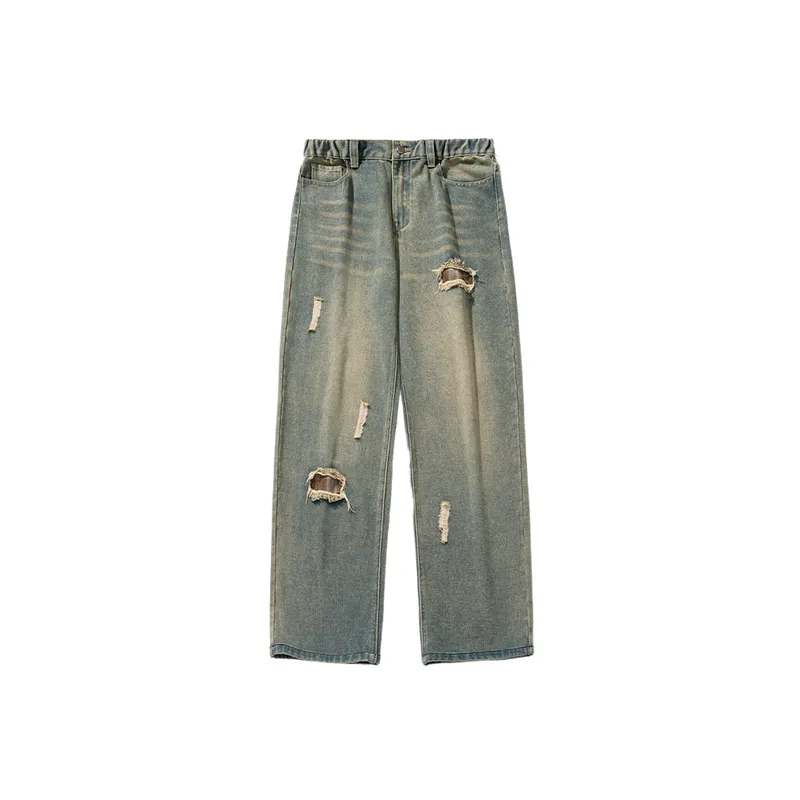 Casual Ripped Washed Jeans-4