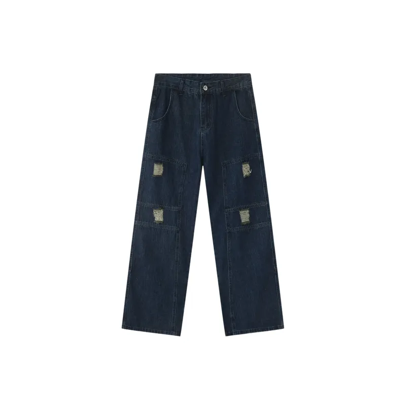 Loose Straight Leg Jeans-0