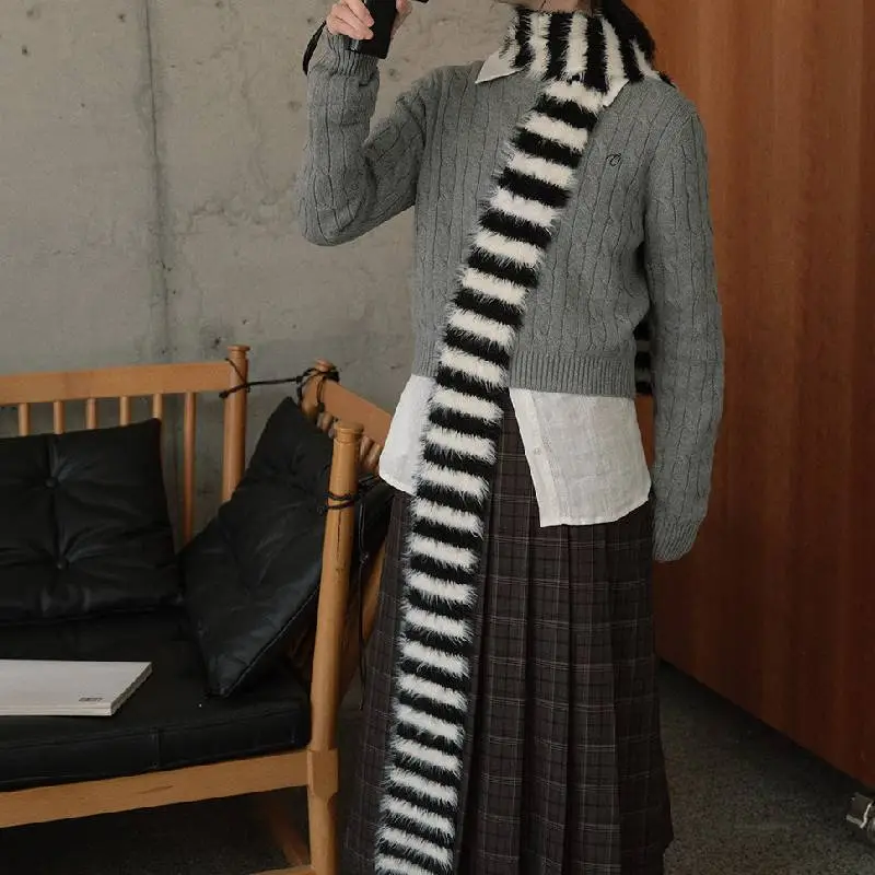 Casual Retro Knit Scarf-1