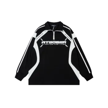 Hip Hop Casual Long Sleeve Polo Shirt