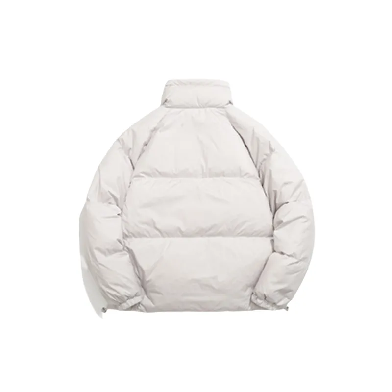 Casual Plain White Duck Down Jacket-11
