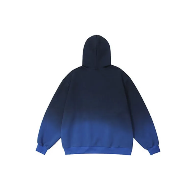 Gradient Hooded Sweatshirt Retro Jacket-5