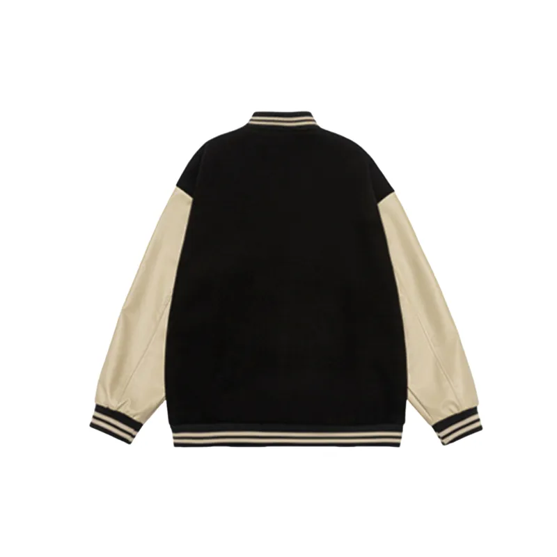 Casual Plain Blended Synthetic Fabrics Jacket-1