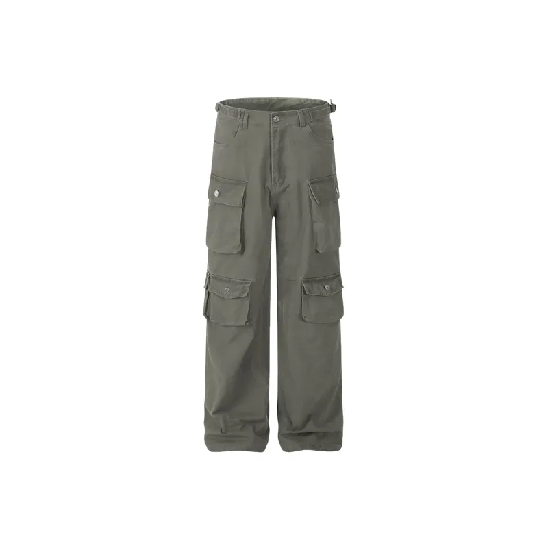 Casual Loose Cotton Cargo Pants-4
