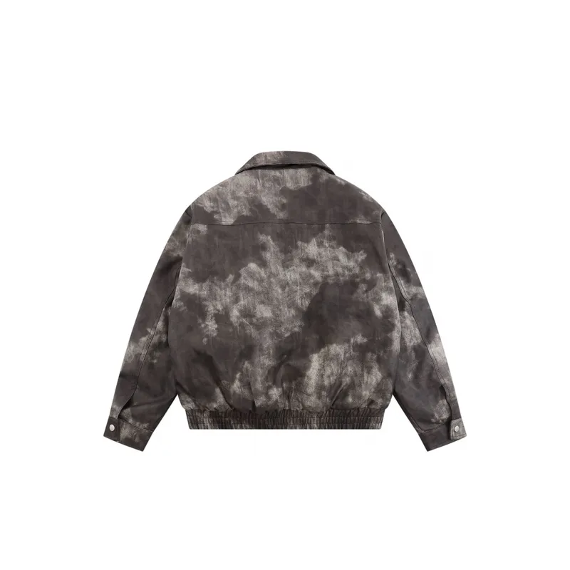 Original Design Functional Hardware Accessories Leather Jacket-5