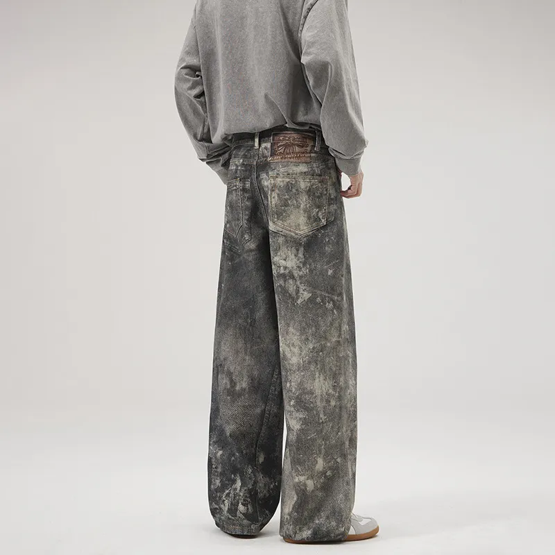Simple Print Jeans-3