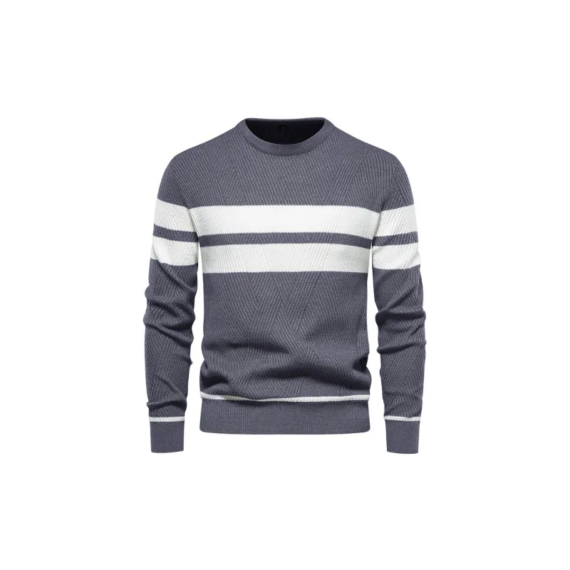 Casual Contrast Color Sweater-1
