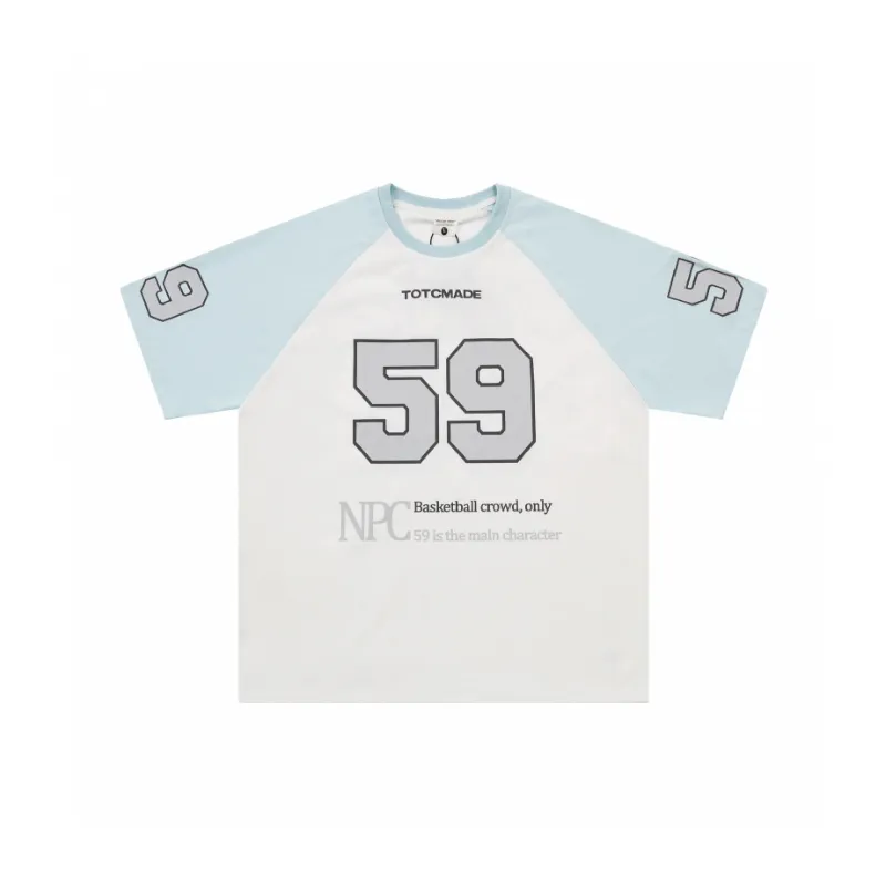 Casual Letter Printing Raglan T Shirt-4