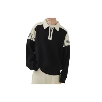 Casual Color Contrast Loose Polo
