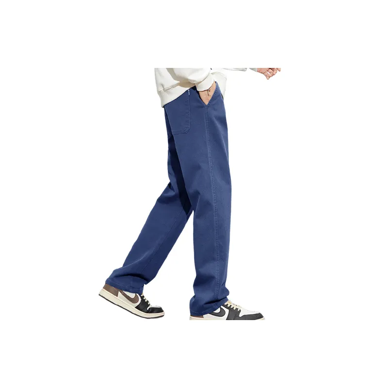 Basics Loose Denim Casual Pants-1