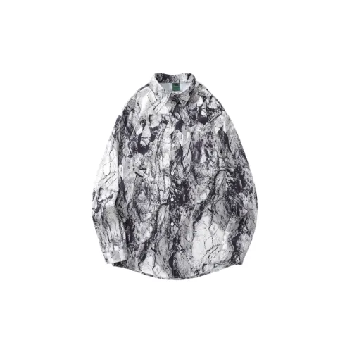 High end Cool Style Loose Ink Printing Long sleeved Shirt
