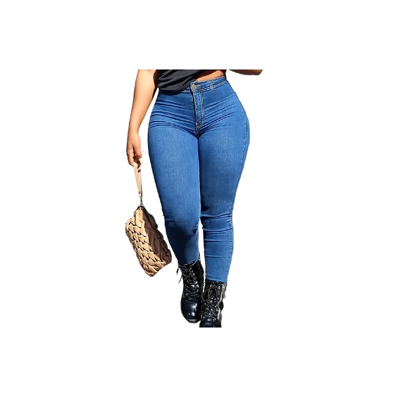 Casual Simple Jeans Women-4