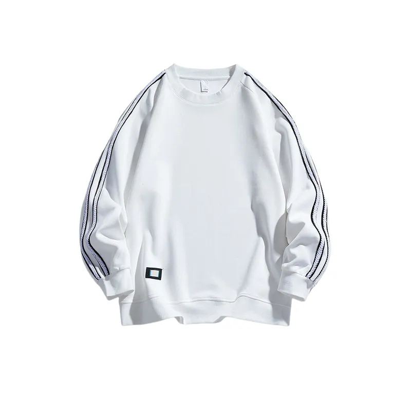Ins Side Stripe Crewneck Sweatshirt-2