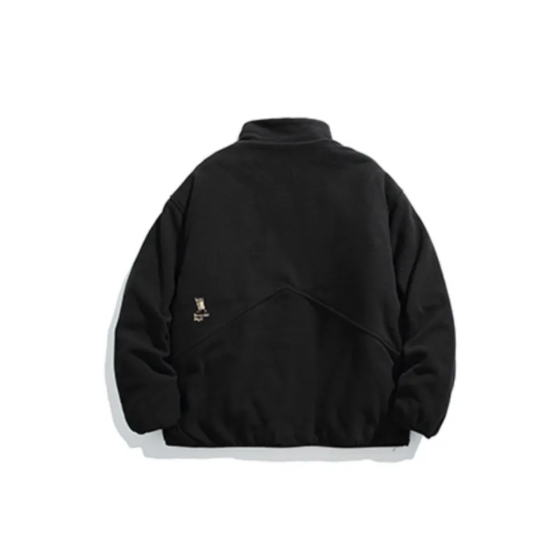 Street Zipper Polyester Sweatshirt-1