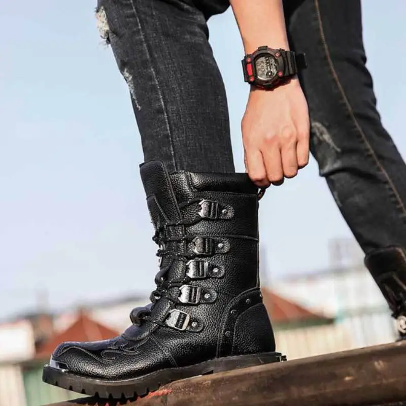 Fashionable Waterproof Mid Calf Boots-2
