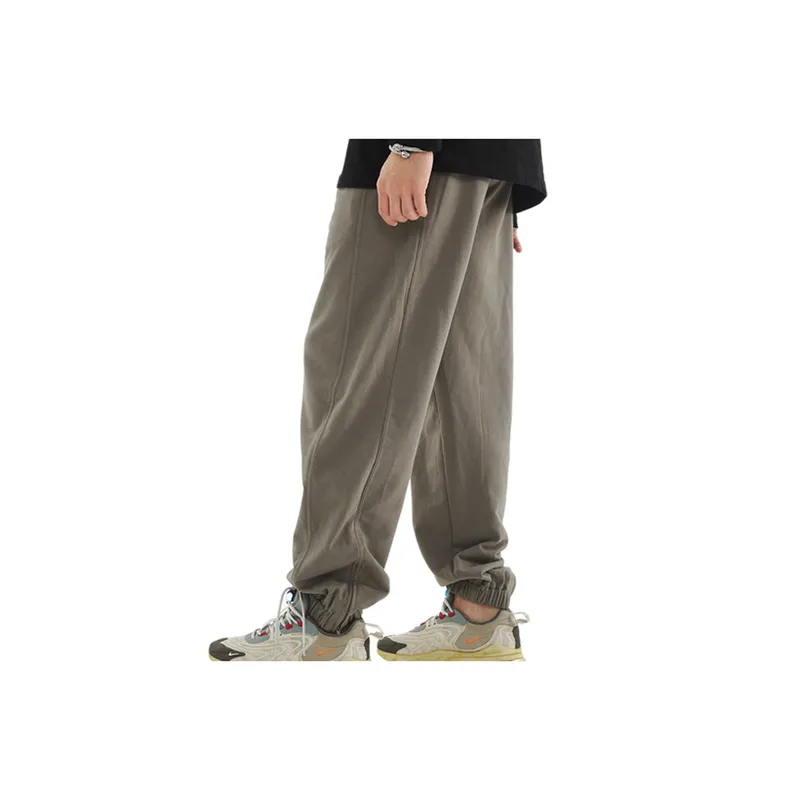 'Casual Basic Straight Loose Loose Mouth Drawstring Leg Side Zipper Sweatpants '-30