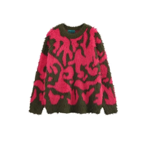 Pink Animal Texture Hip Hop Sweater