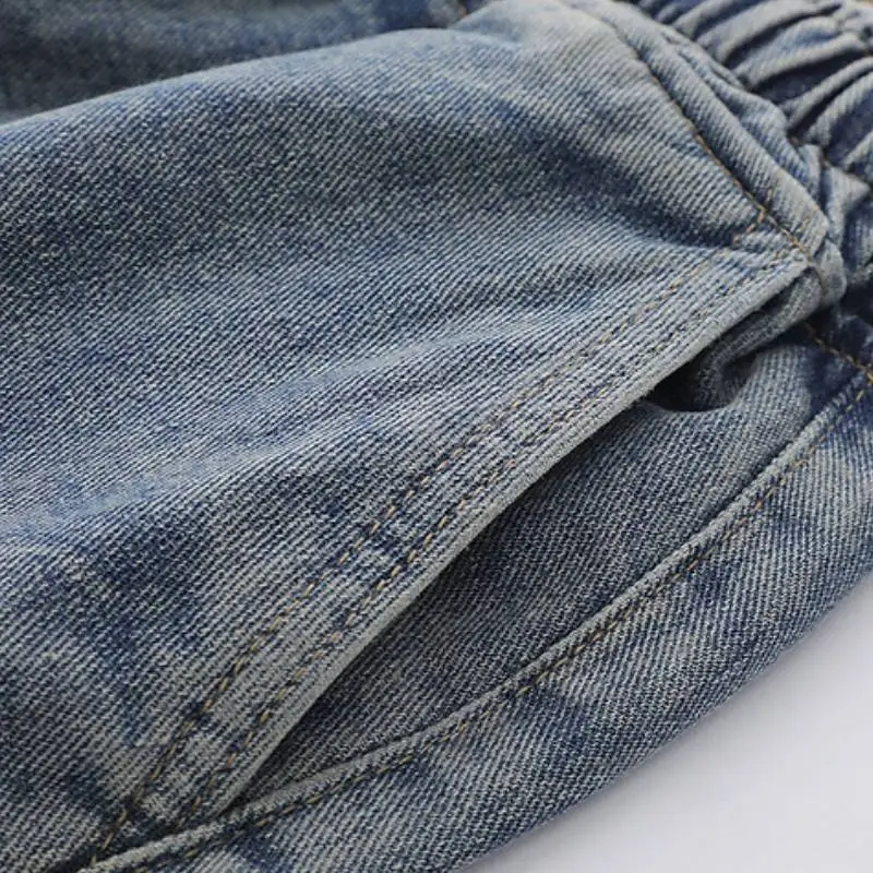 Retro Trendy Denim Shorts-2