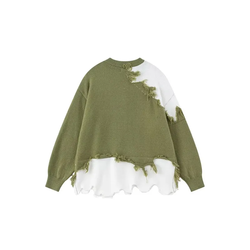 Retro Tassel Irregular Sweater-1