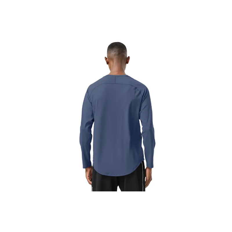 Sporty Plain Blended Synthetic Fabrics T Shirt-6