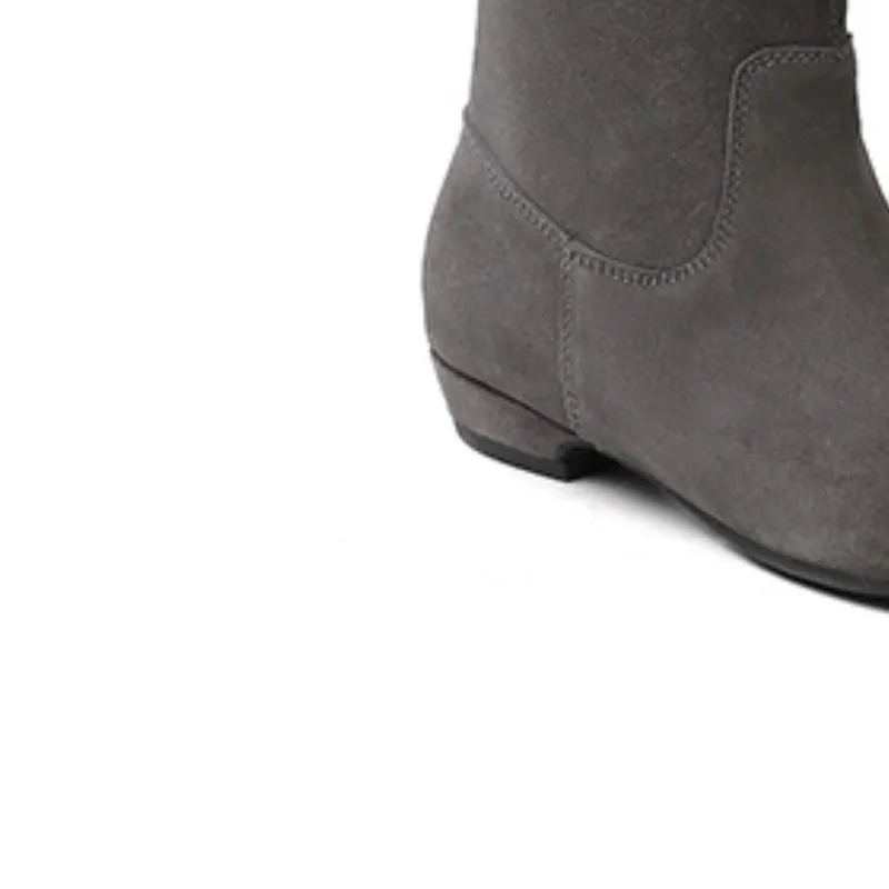 Fashionable Plain Knee High Boots-7