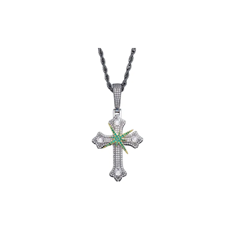 Hip hop Six pointed Star Pendant-3