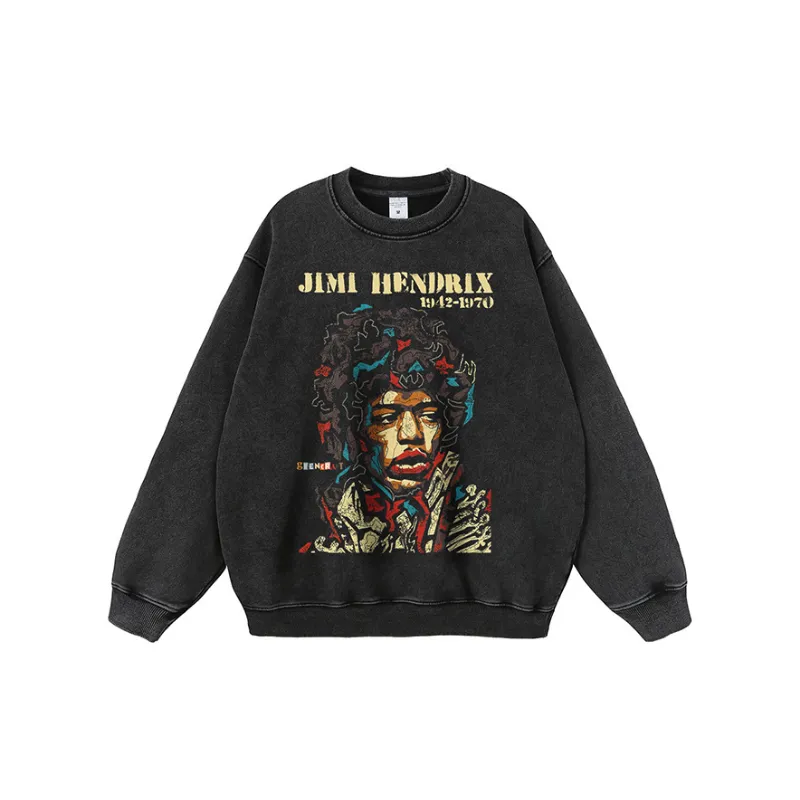Street Retro Distress Sweatshirt-0