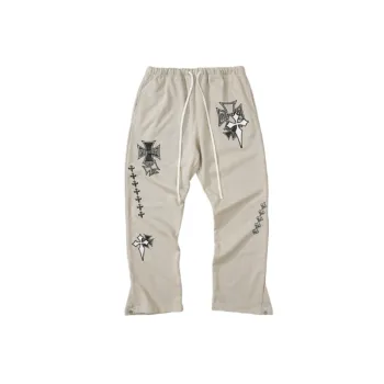 Printed Patch Loose Retro Trend Long Casual Pants