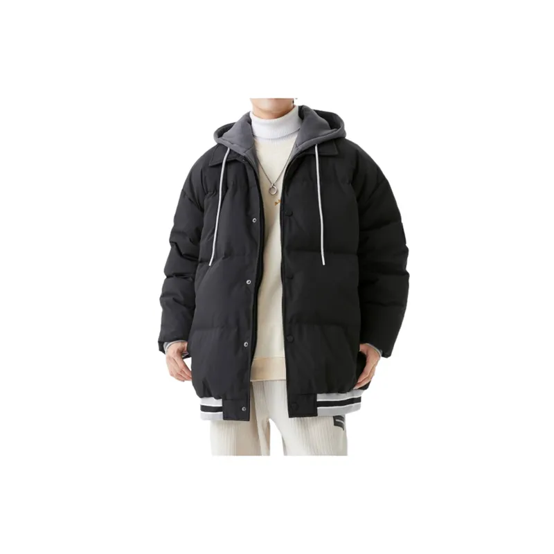 Fake Two Piece Hooded Down Jacket-2